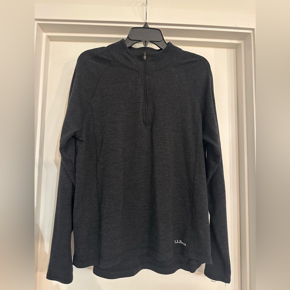 L.L. Bean Men's Charcoal Zip-Up Sweater